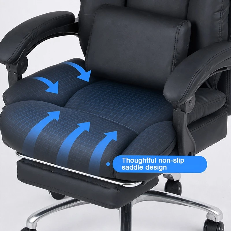 Adjustable Armchair With Leather Upholstery For Office Use factory