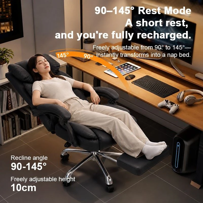 Adjustable Armchair With Leather Upholstery For Office Use best