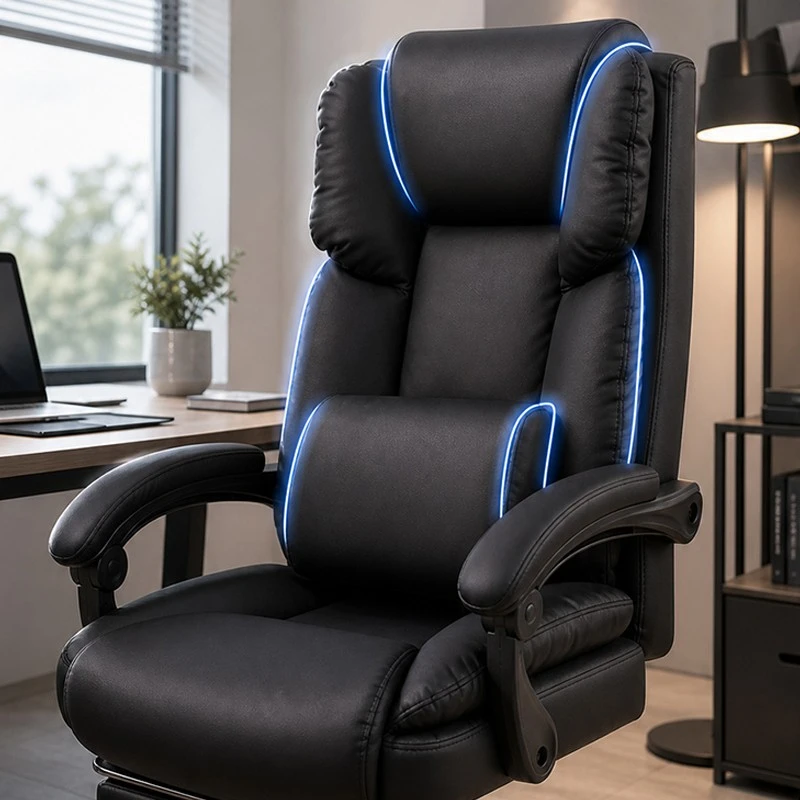 Adjustable Armchair With Leather Upholstery For Office Use high quality