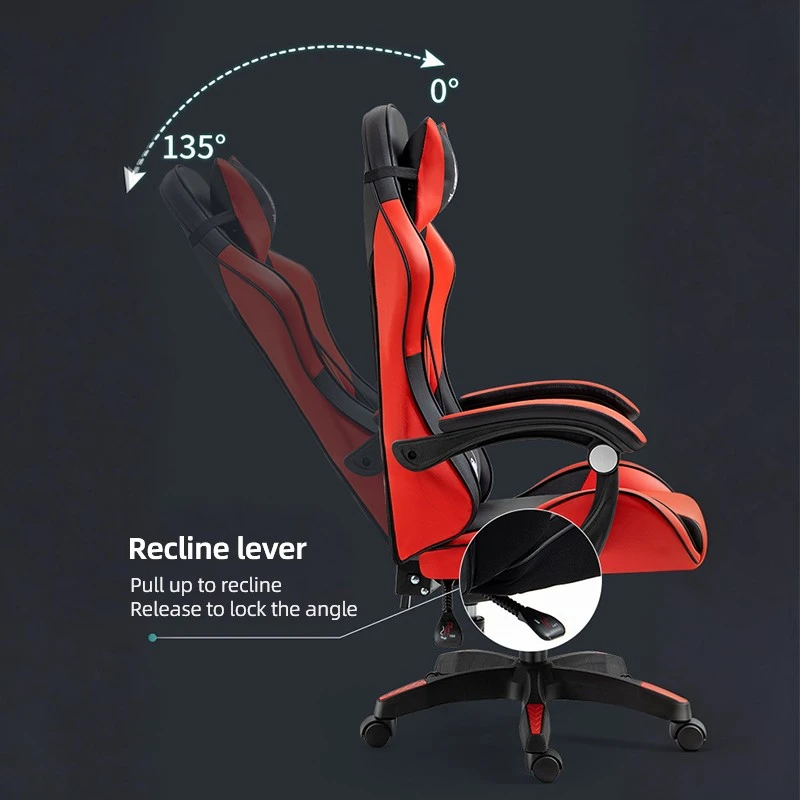 Footrest Leather Gaming Chair high quality