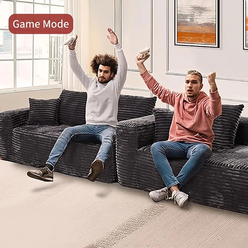 L-shaped Fabric Functional Sofa best