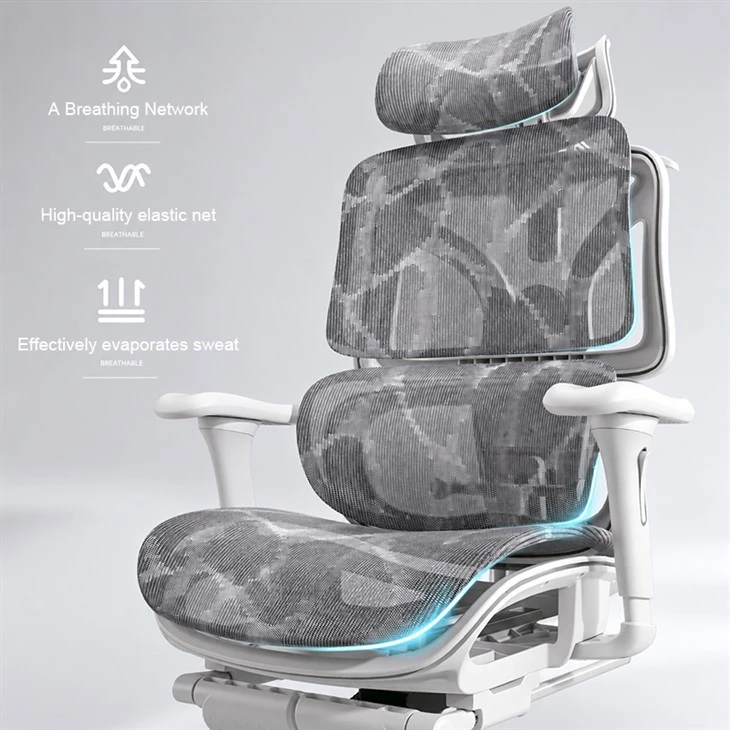Plastic Footrest Grid Office Chair factory