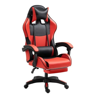 Footrest Leather Gaming Chair